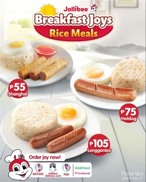Jollibee Menu Breakfast Meal
