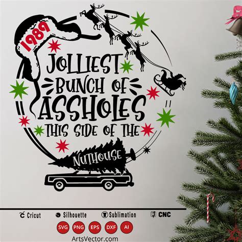 Jolliest Bunch Svg Christmas Vacation Png Funny Christmas Etsy
