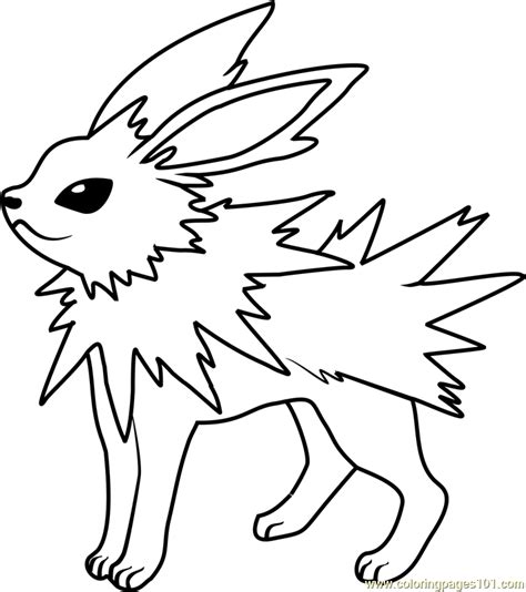 Jolteon Pokemon Coloring Pages: A Fun Activity For Kids And Adults Alike