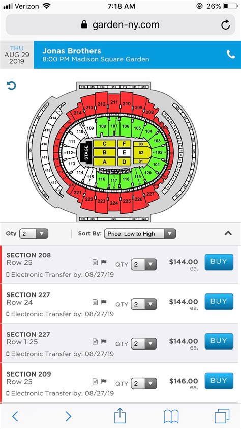 jonas brothers concert ticket prices