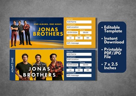 jonas brothers ticket image