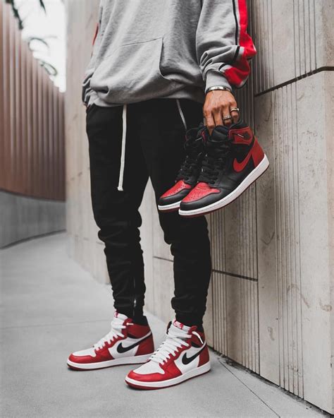 Air Jordan Shadow 1s High Cool outfits for men, Streetwear men