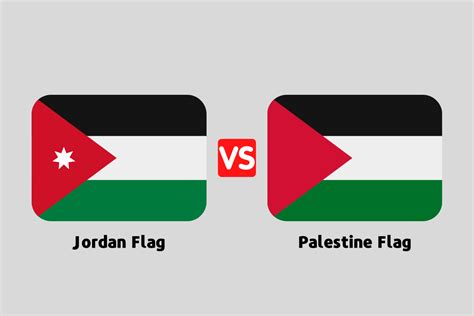 jordanian flag vs palestinian flag