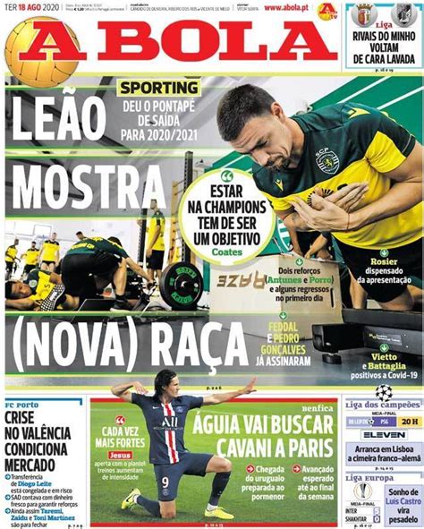 jornal a bola sporting hoje