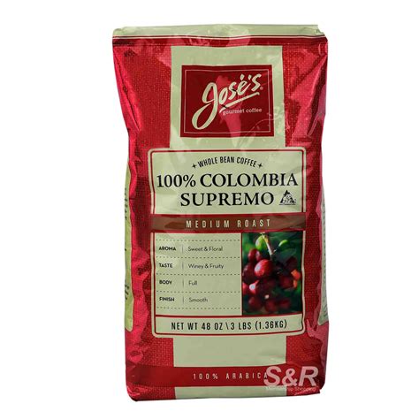jose s whole bean coffee colombian supremo