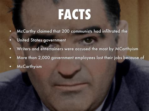 joseph mccarthy and mccarthyism facts