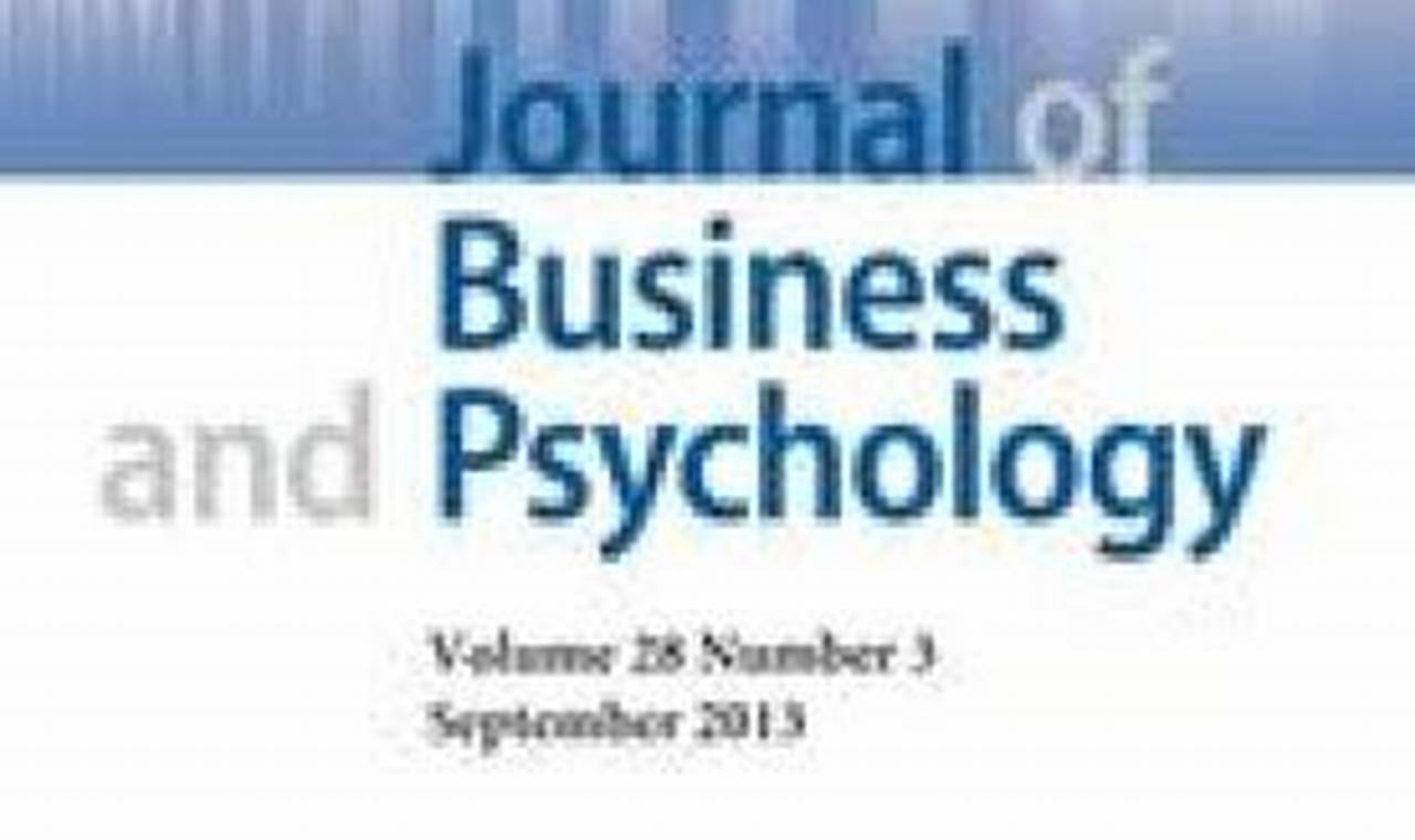 journal of business and psychology