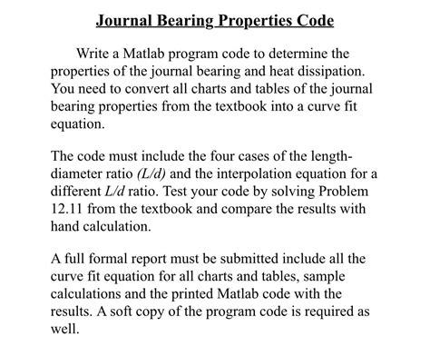 Journal Bearing Matlab Code