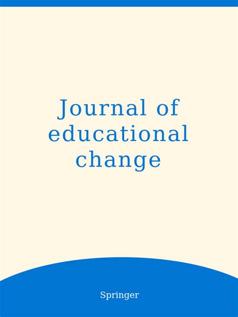 +14 Journal Of Educational Change
