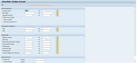 Journal Posting Tcode