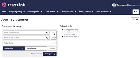 Journey Planner Translink