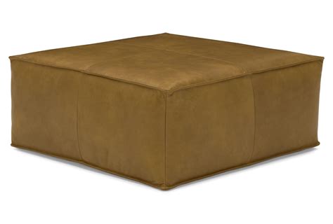 Joybird Leather Ottoman