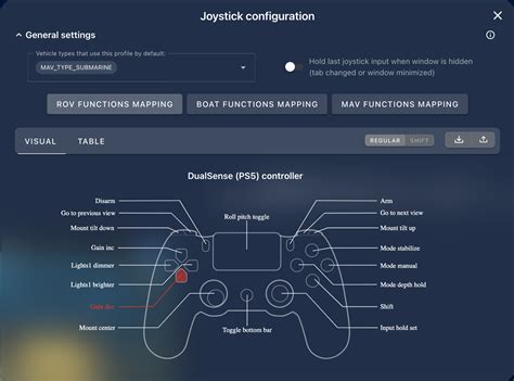 Joystick Button Mapping