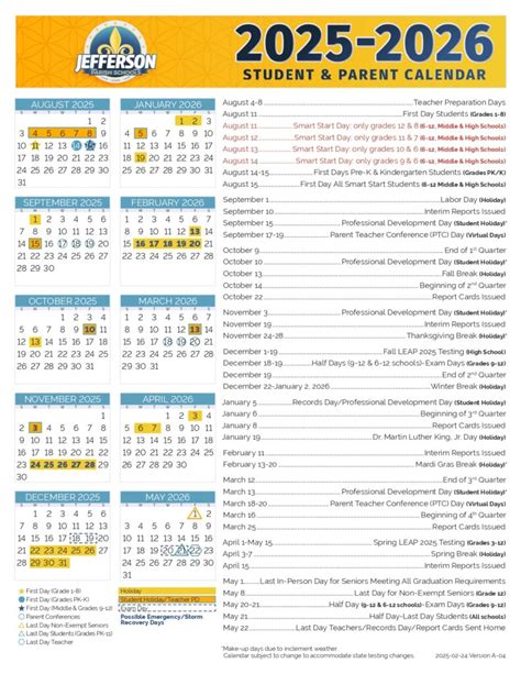Jp Schools Calendar