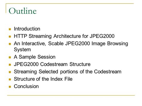 Jpeg2000 File Structure