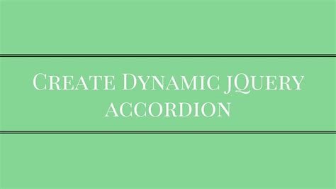 Jquery Accordion Dynamic Content