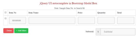 Jquery Autocomplete On Bootstrap Modal