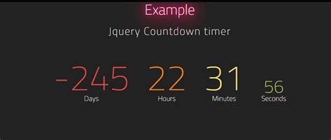 Jquery Countdown Timer Between Two Dates