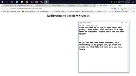 Jquery Countdown Timer Redirect