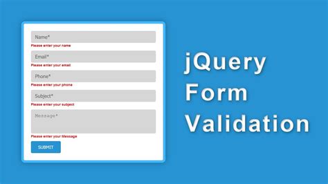 jquery form validation on submit example