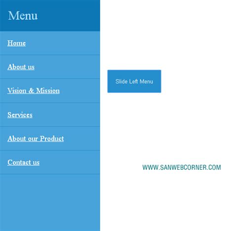 Jquery Navbar Slide From Left