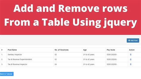 Jquery Remove All Rows From Table