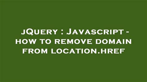 Jquery Remove Href