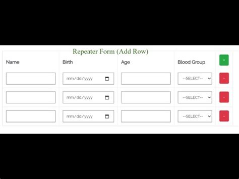 Jquery Repeater Add Row