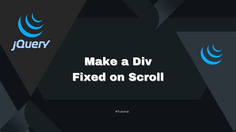 Jquery Scroll Div Position Fixed