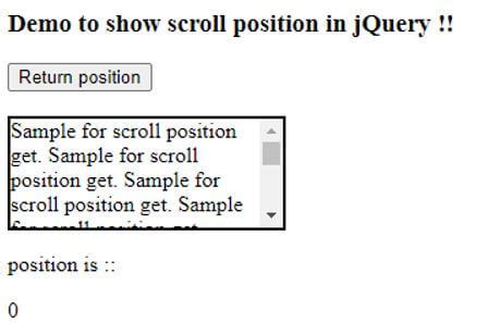 Jquery Scroll Get Position