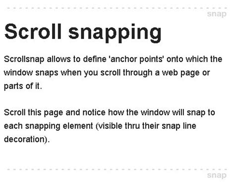 Jquery Scroll Snap