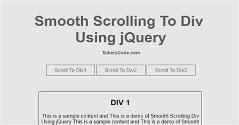 Jquery Scrolling Div