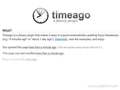 Jquery Time Ago