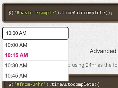 Jquery Time Range Picker