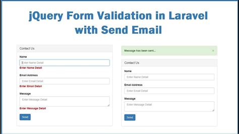 jquery validation example in laravel