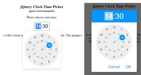 Jquery-Clock-Timepicker