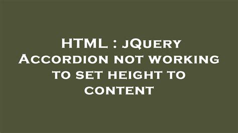 Jqueryui Accordion Not Working