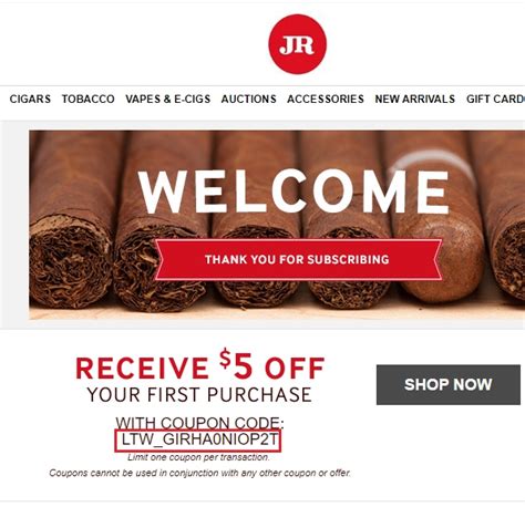 jr cigars 20% off coupon