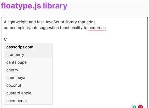 Js Autocomplete Textarea
