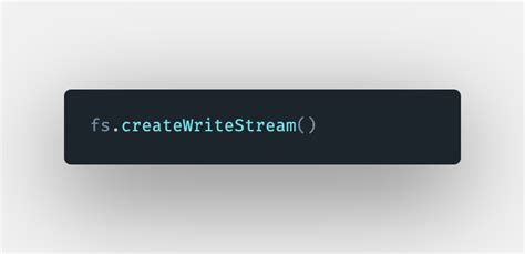 Js Create Write Stream