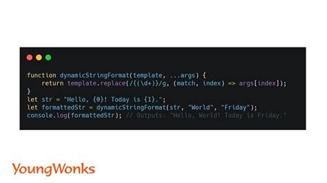 js date custom format string