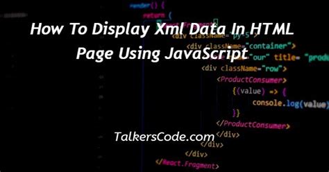 Js Display Xml In Html