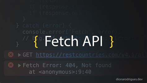 js fetch api catch error