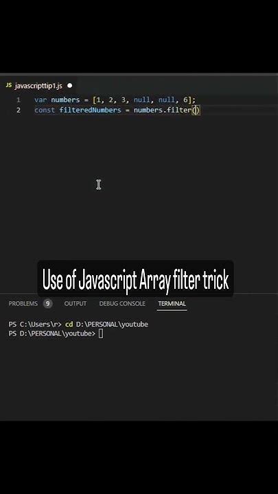 Js Filter Array Remove Null