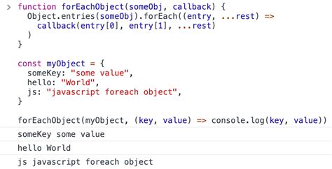 js foreach array of objects