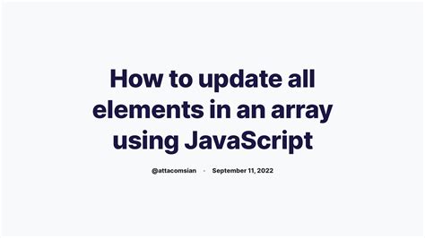 js update every element in array