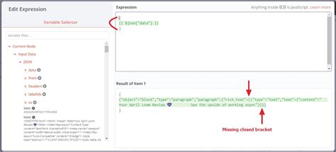 Json Missing Brackets