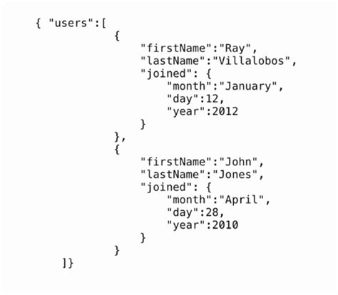 json multiple values example