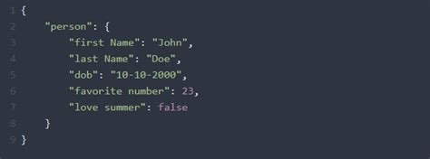 json person object example