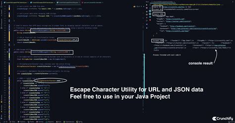 json string characters to escape